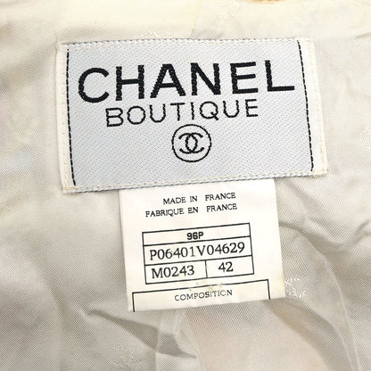 Chanel 1996 Tweed Coat Yellow #42