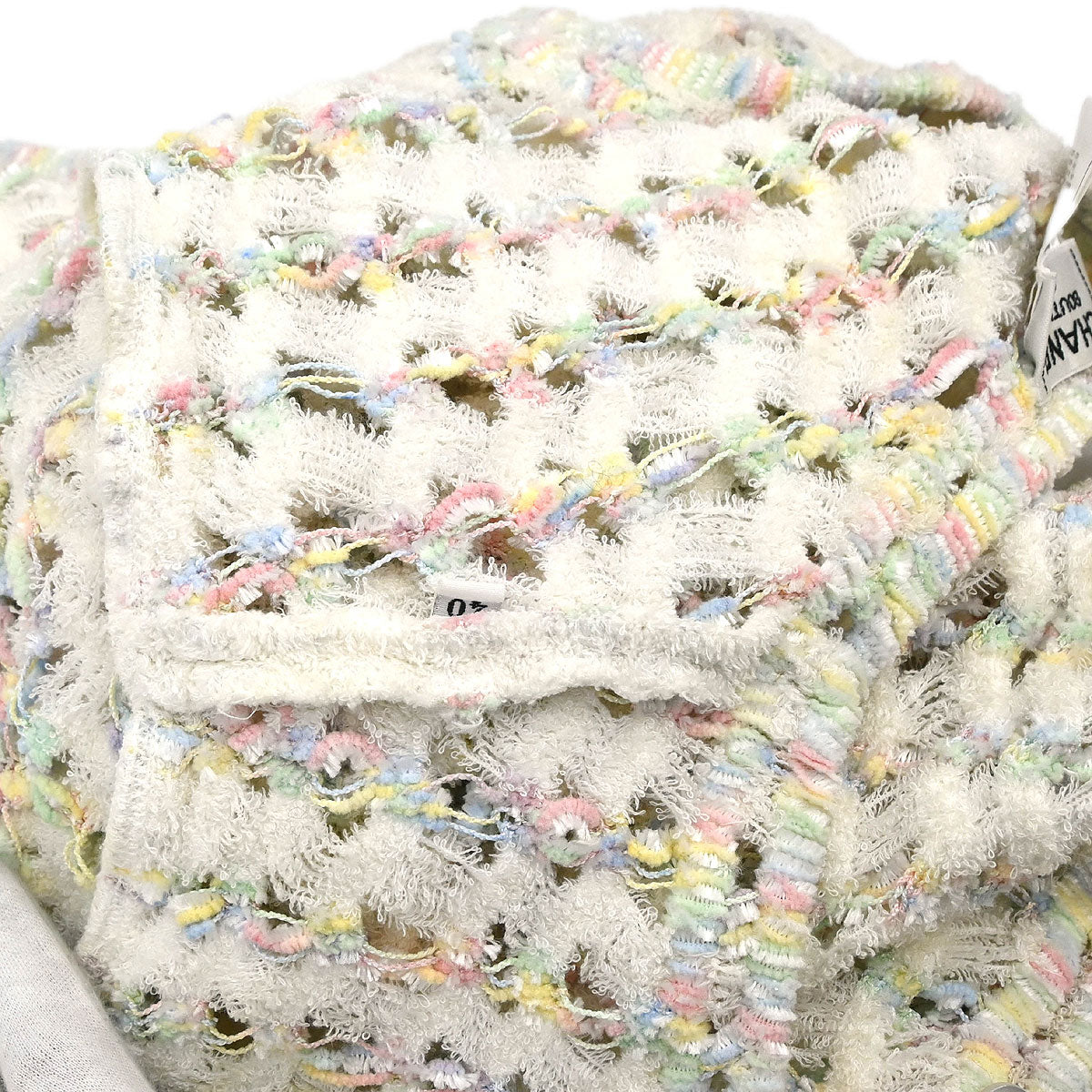 Chanel 1998 Tweed Cardigan White #40