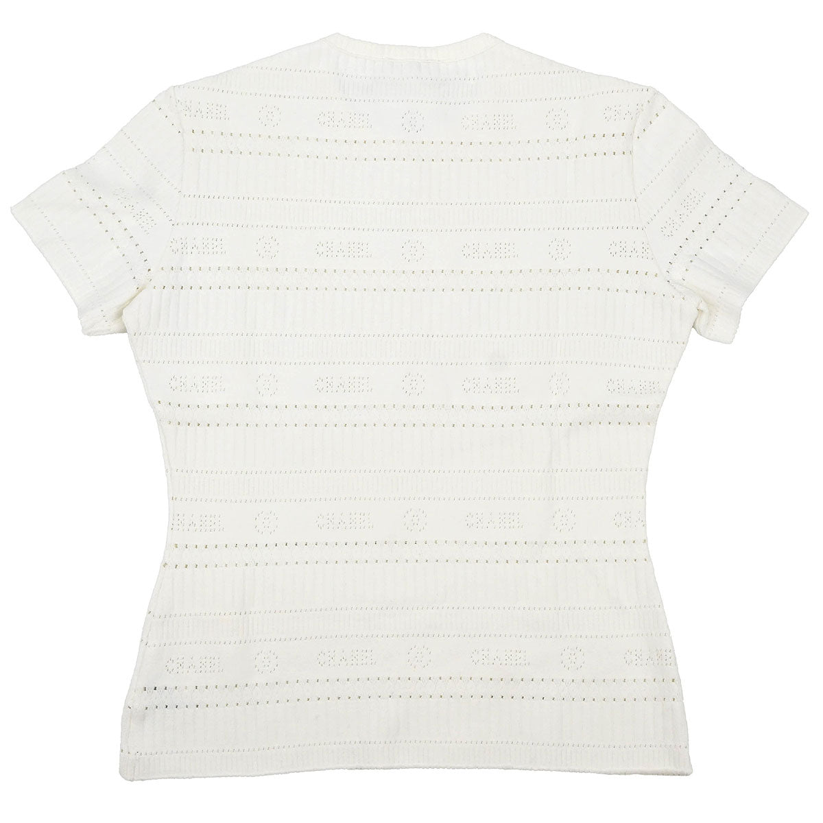 Chanel 1997 Short Sleeve Top White #42