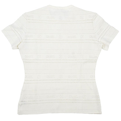 Chanel 1997 Short Sleeve Top White #42