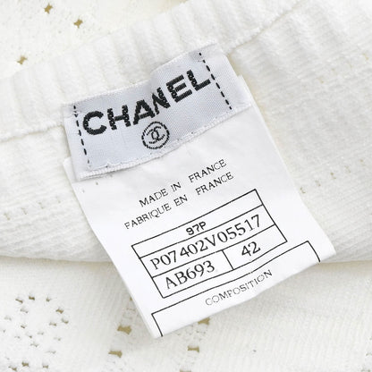 Chanel 1997 Short Sleeve Top White #42