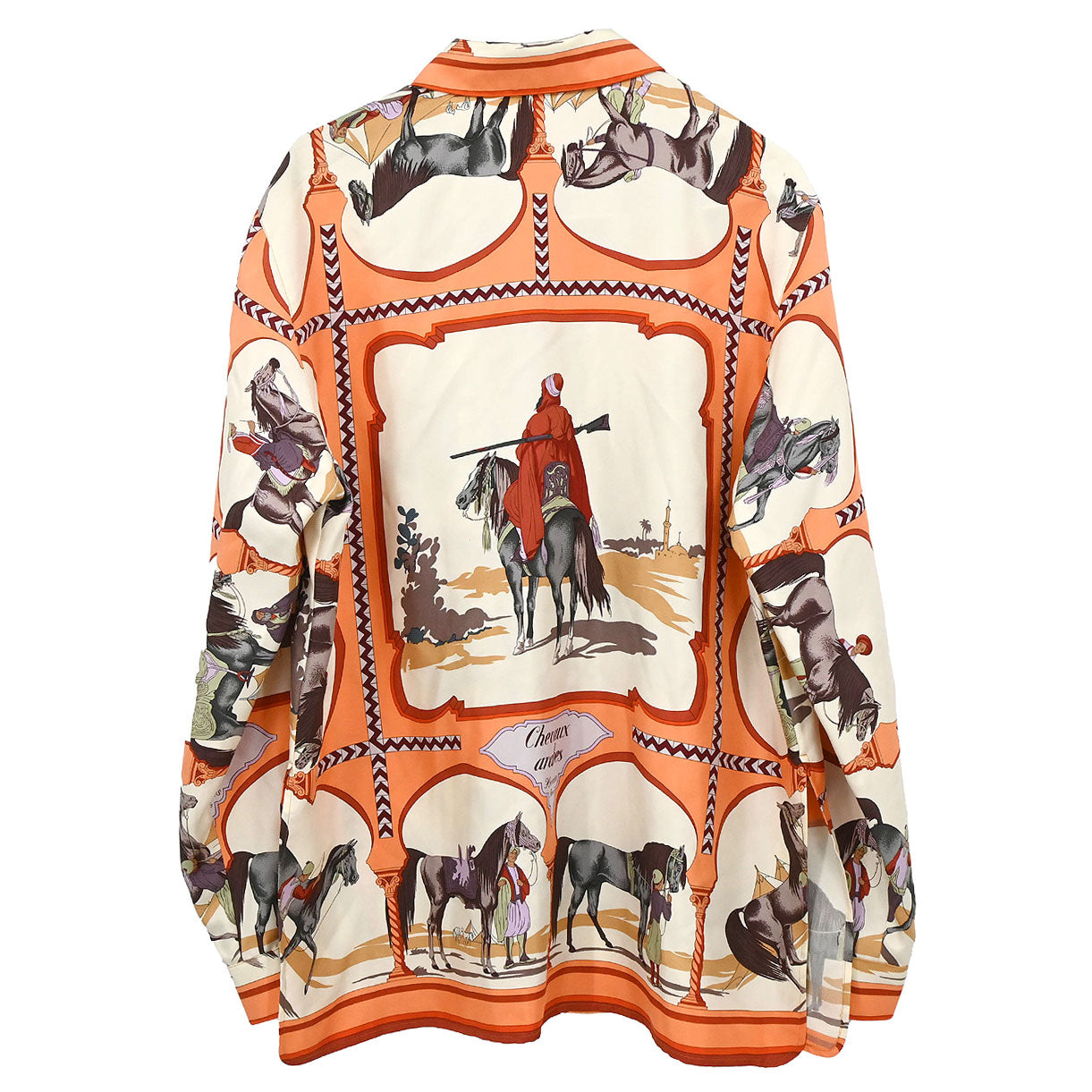 Hermes Shirt Blouse Orange #44
