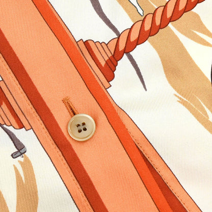 Hermes Shirt Blouse Orange #44