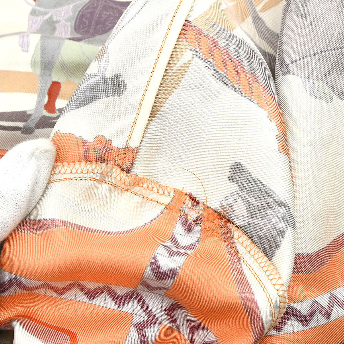 Hermes Shirt Blouse Orange #44