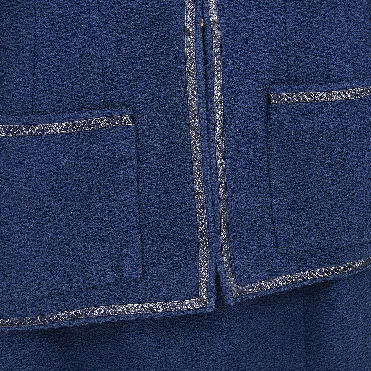 Chanel 1995 Setup Suit Jacket Skirt Navy  #40