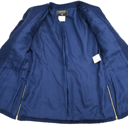 Chanel 1995 Setup Suit Jacket Skirt Navy  #40