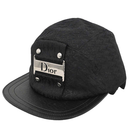 Christian Dior Black Street Chic Trotter Cap Hat #58 Small Good