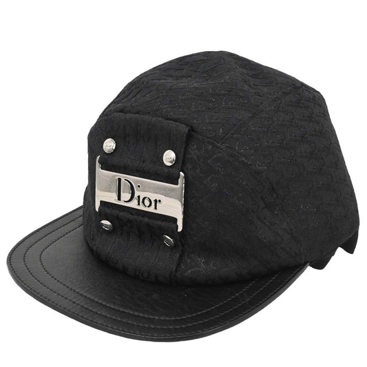 Christian Dior Black Street Chic Trotter Cap Hat #58 Small Good