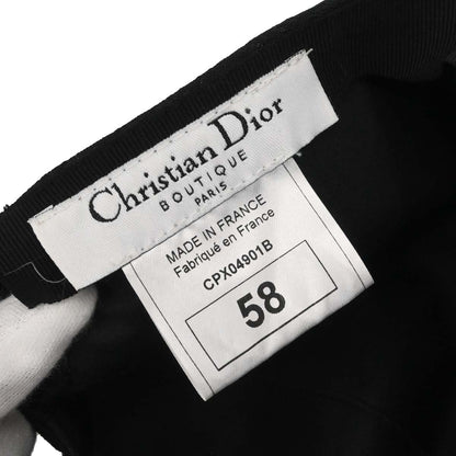 Christian Dior Black Street Chic Trotter Cap Hat #58 Small Good