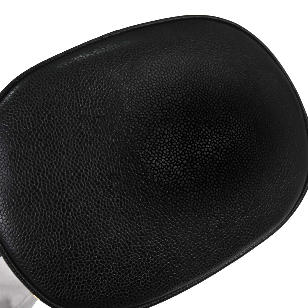 Chanel Black Caviar Skin Triple CC Drawstring Shoulder Bag