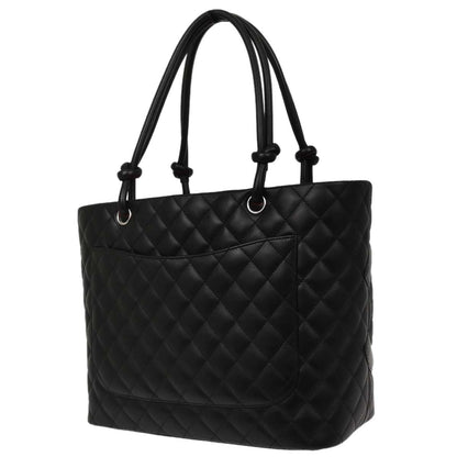 Chanel Black Calfskin Cambon Ligne Tote Handbag