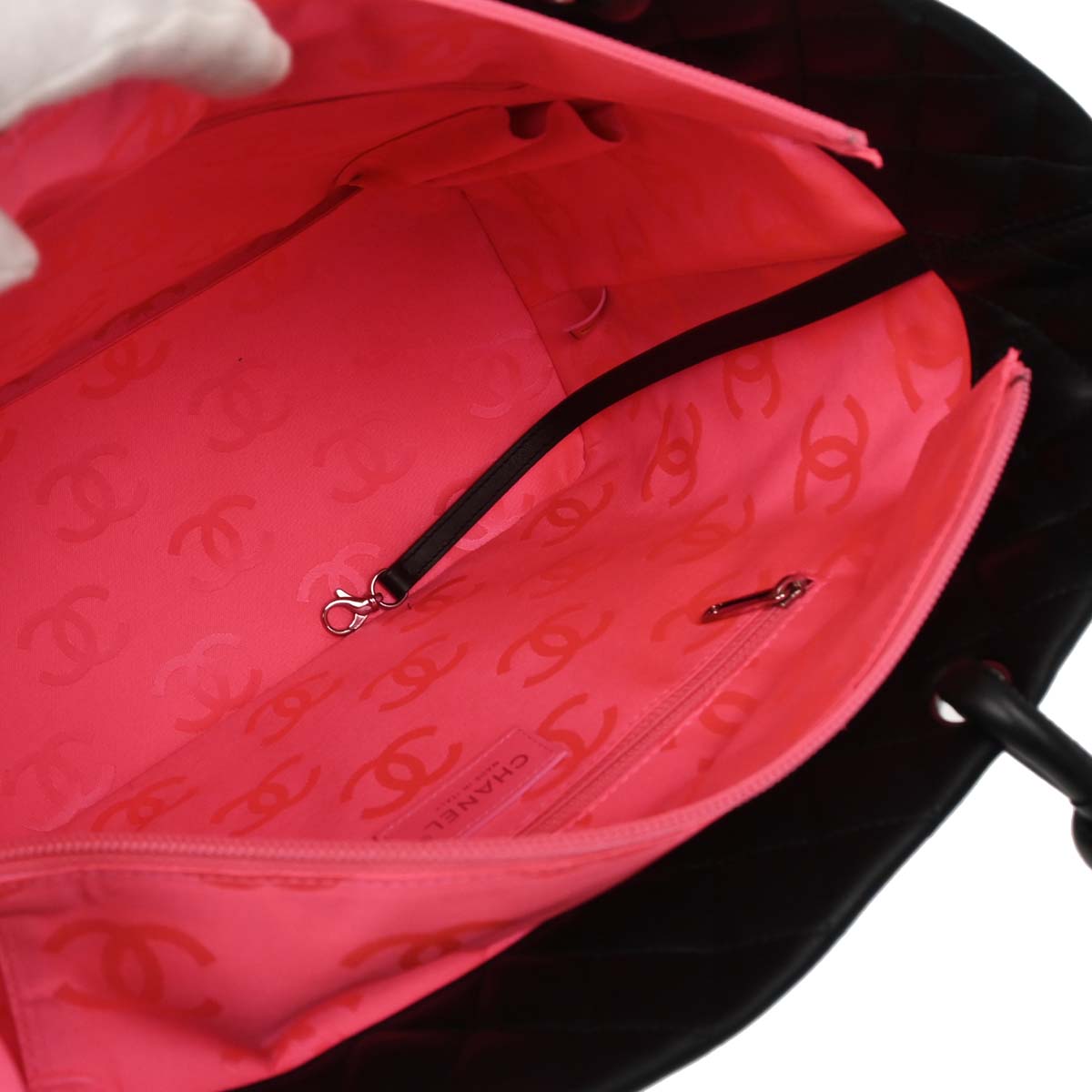 Chanel Black Calfskin Cambon Ligne Tote Handbag