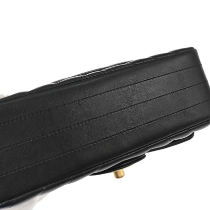 Chanel 2019 Black Lambskin Chevron Shoulder Bag