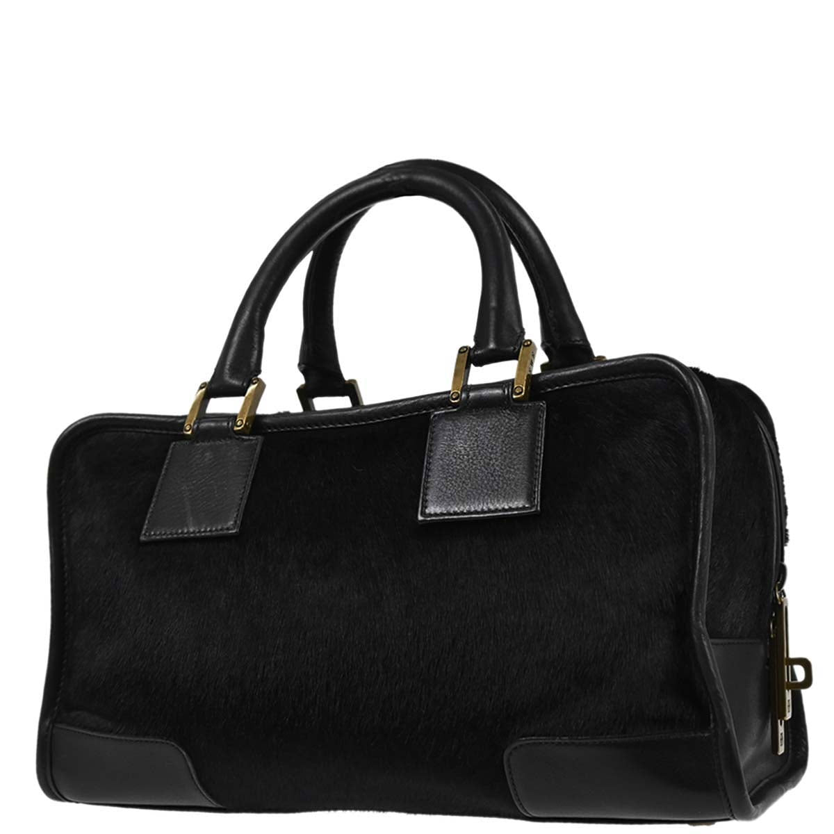 Loewe Black Pony Hair Amazona 28 Handbag