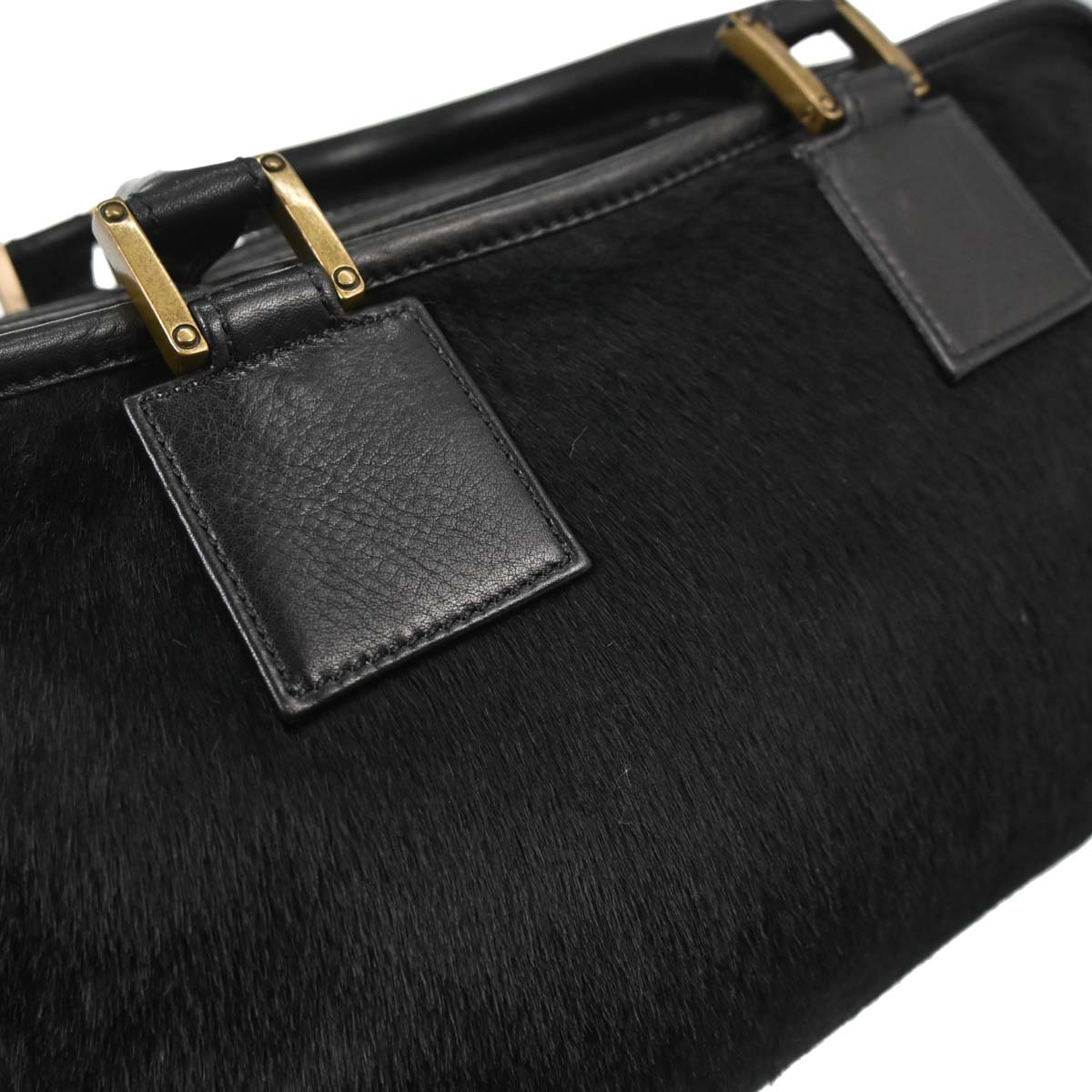 Loewe Black Pony Hair Amazona 28 Handbag