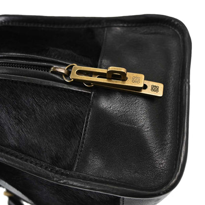 Loewe Black Pony Hair Amazona 28 Handbag