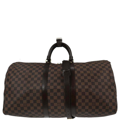 Louis Vuitton Damier Keepall Bandouliere 55 Shoulder Duffle Bag N41414