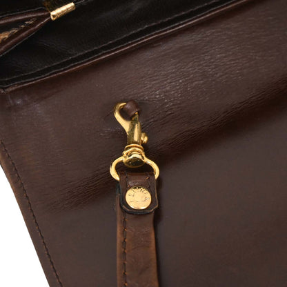 Celine Brown Pony Hair Leopard Print Shoulder Bag