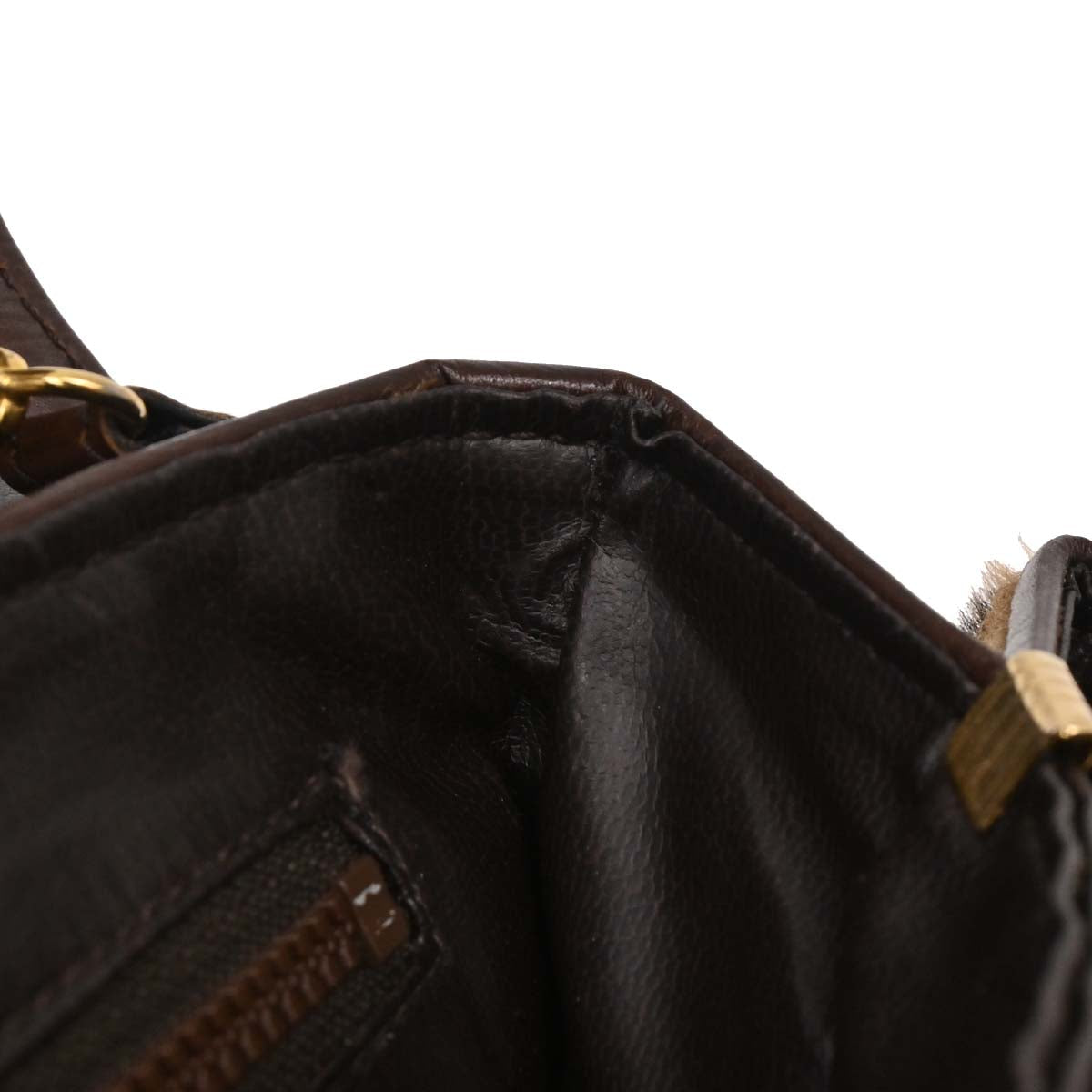 Celine Brown Pony Hair Leopard Print Shoulder Bag