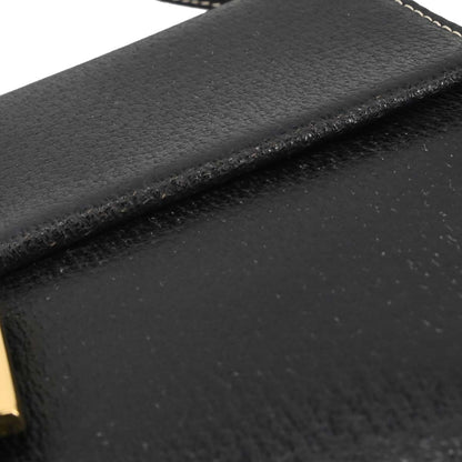 Fendi Black Leather Baguette Handbag