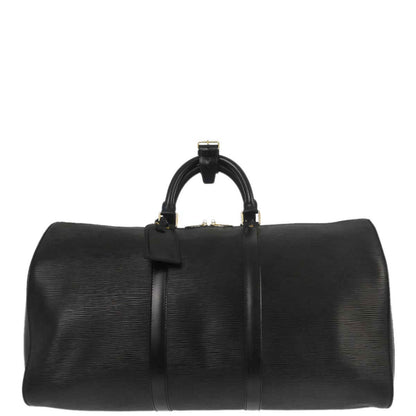 Louis Vuitton Black Epi Keepall 50 Travel Handbag M42962