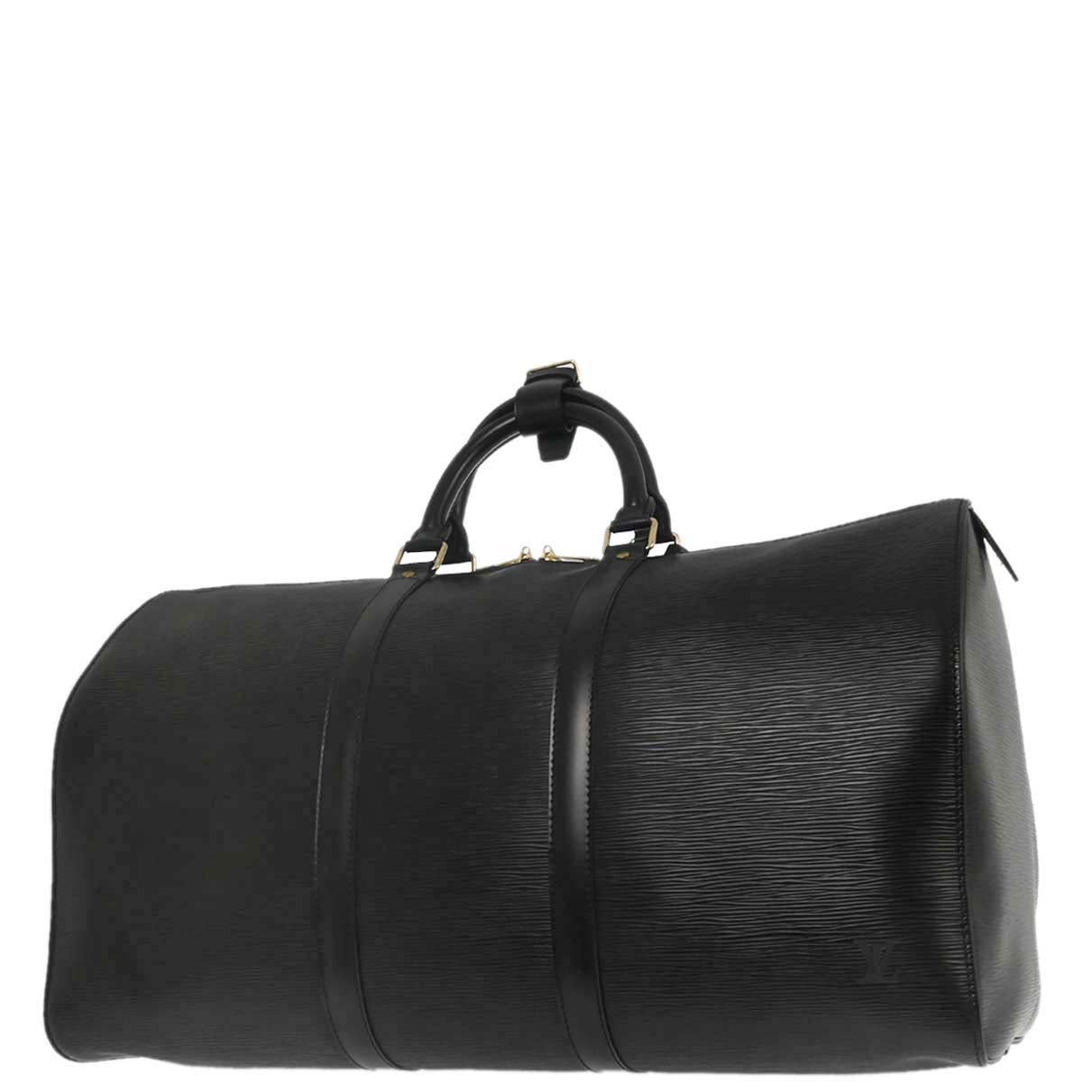 Louis Vuitton Black Epi Keepall 50 Travel Handbag M42962
