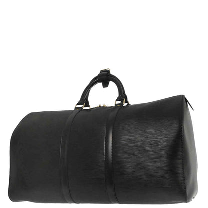 Louis Vuitton Black Epi Keepall 50 Travel Handbag M42962