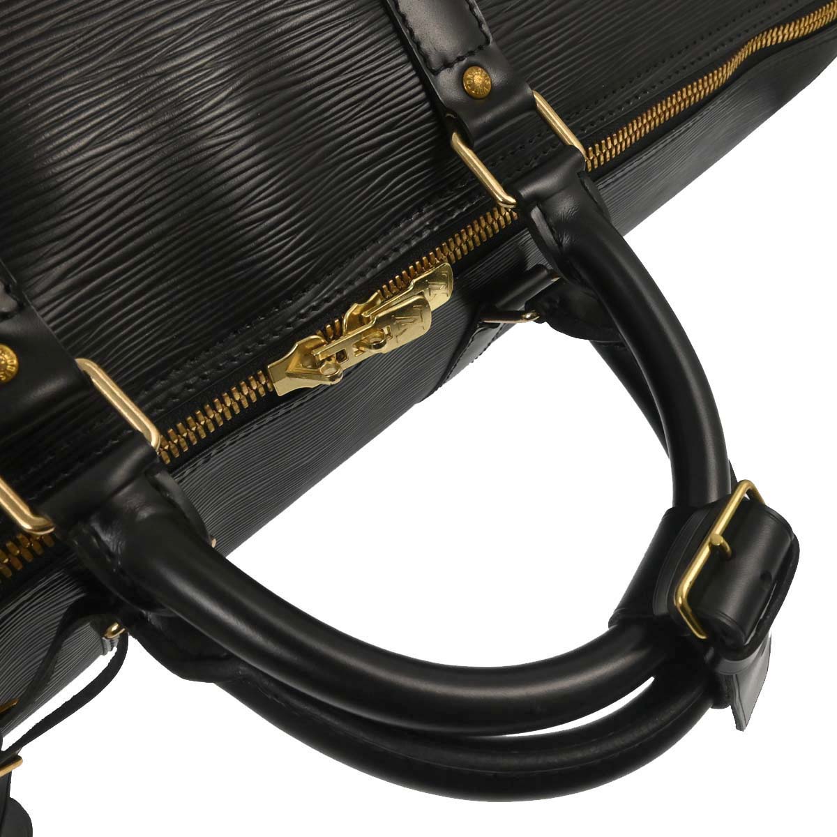Louis Vuitton Black Epi Keepall 50 Travel Handbag M42962
