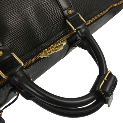 Louis Vuitton Black Epi Keepall 50 Travel Handbag M42962