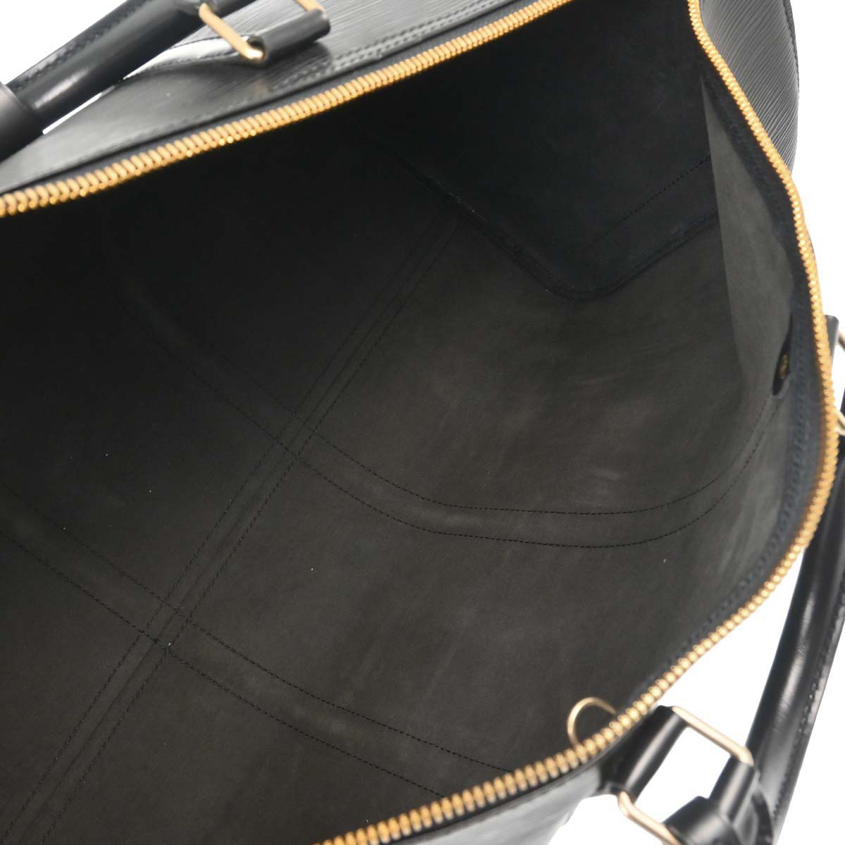 Louis Vuitton Black Epi Keepall 50 Travel Handbag M42962