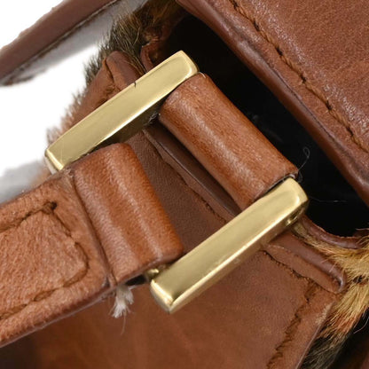 Christian Dior Brown Pony Hair Street Chic Columbus Handbag