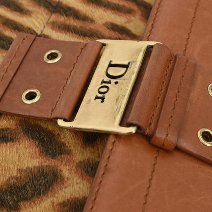 Christian Dior Brown Pony Hair Street Chic Columbus Handbag