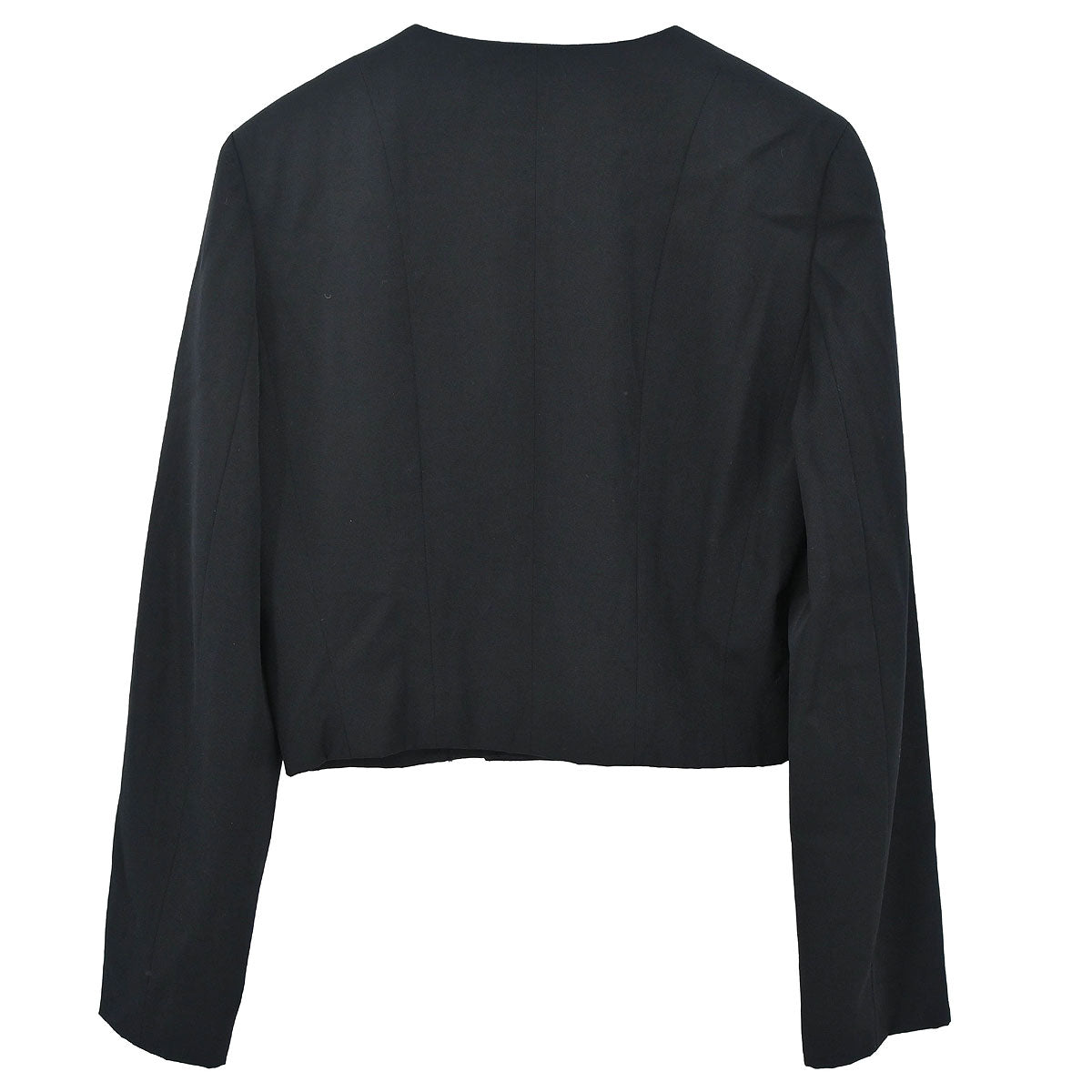 Chanel 2000 Single Breasted Collarless Jacket Black #42