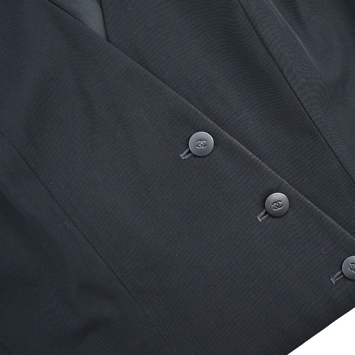 Chanel 2000 Single Breasted Collarless Jacket Black #42