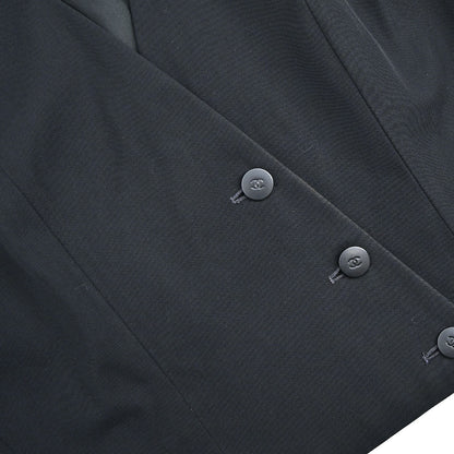 Chanel 2000 Single Breasted Collarless Jacket Black #42