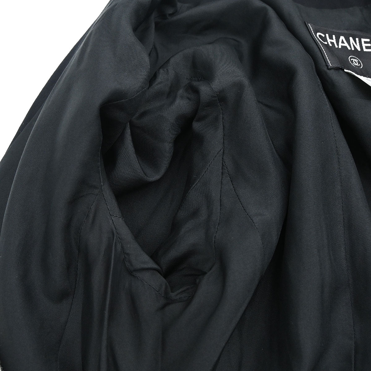 Chanel 2000 Single Breasted Collarless Jacket Black #42