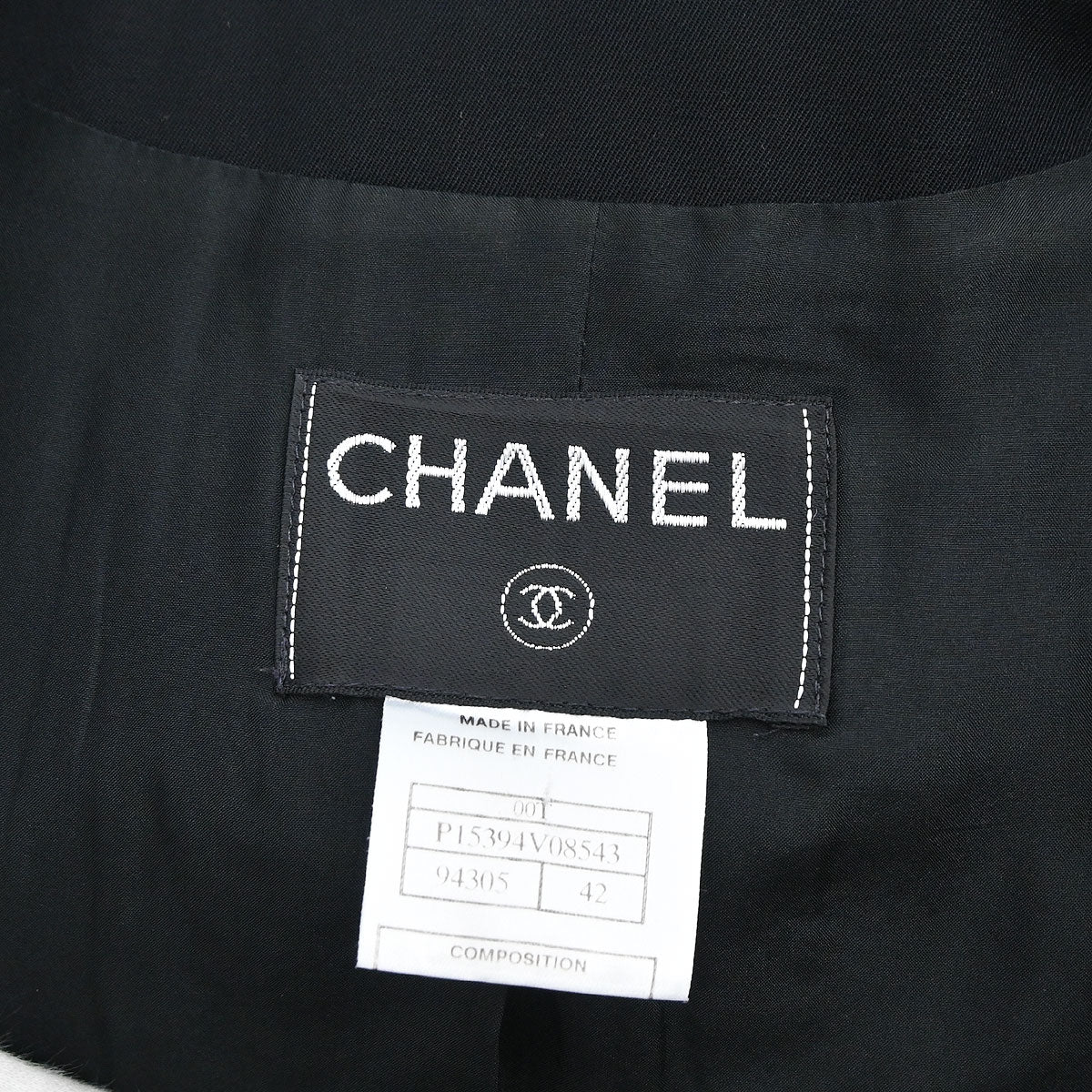 Chanel 2000 Single Breasted Collarless Jacket Black #42