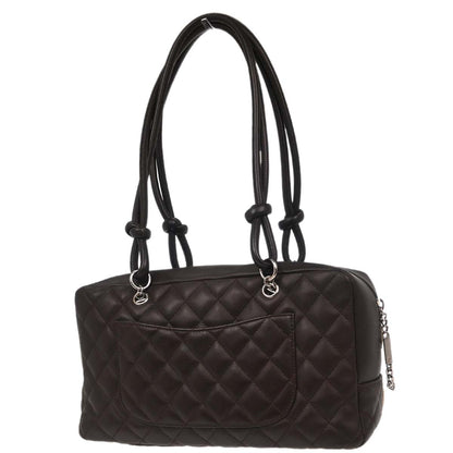 Chanel 2005-2006 Brown Calfskin Cambon Ligne Bowling Bag 27