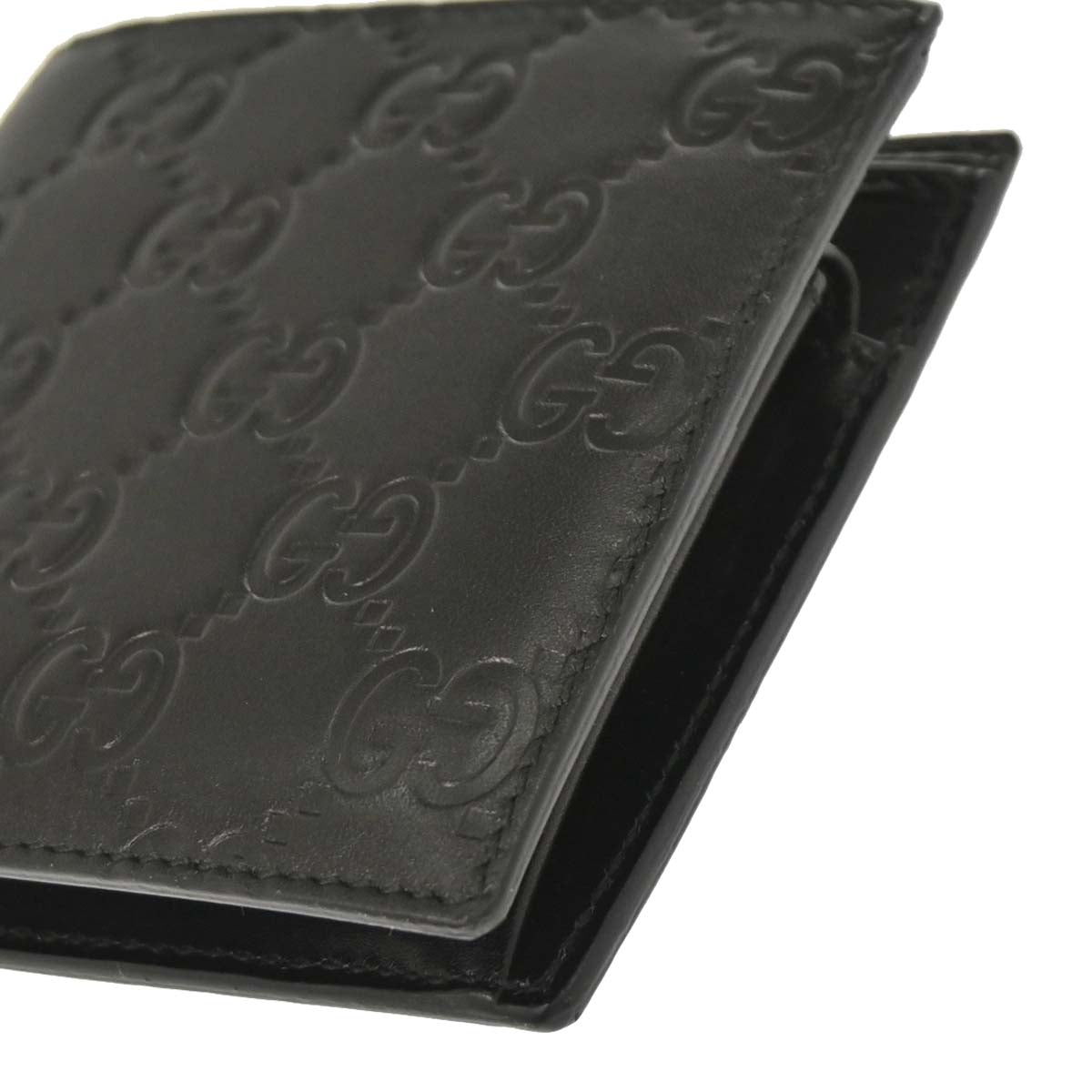 Gucci Black Guccissima Leather GG Wallet
