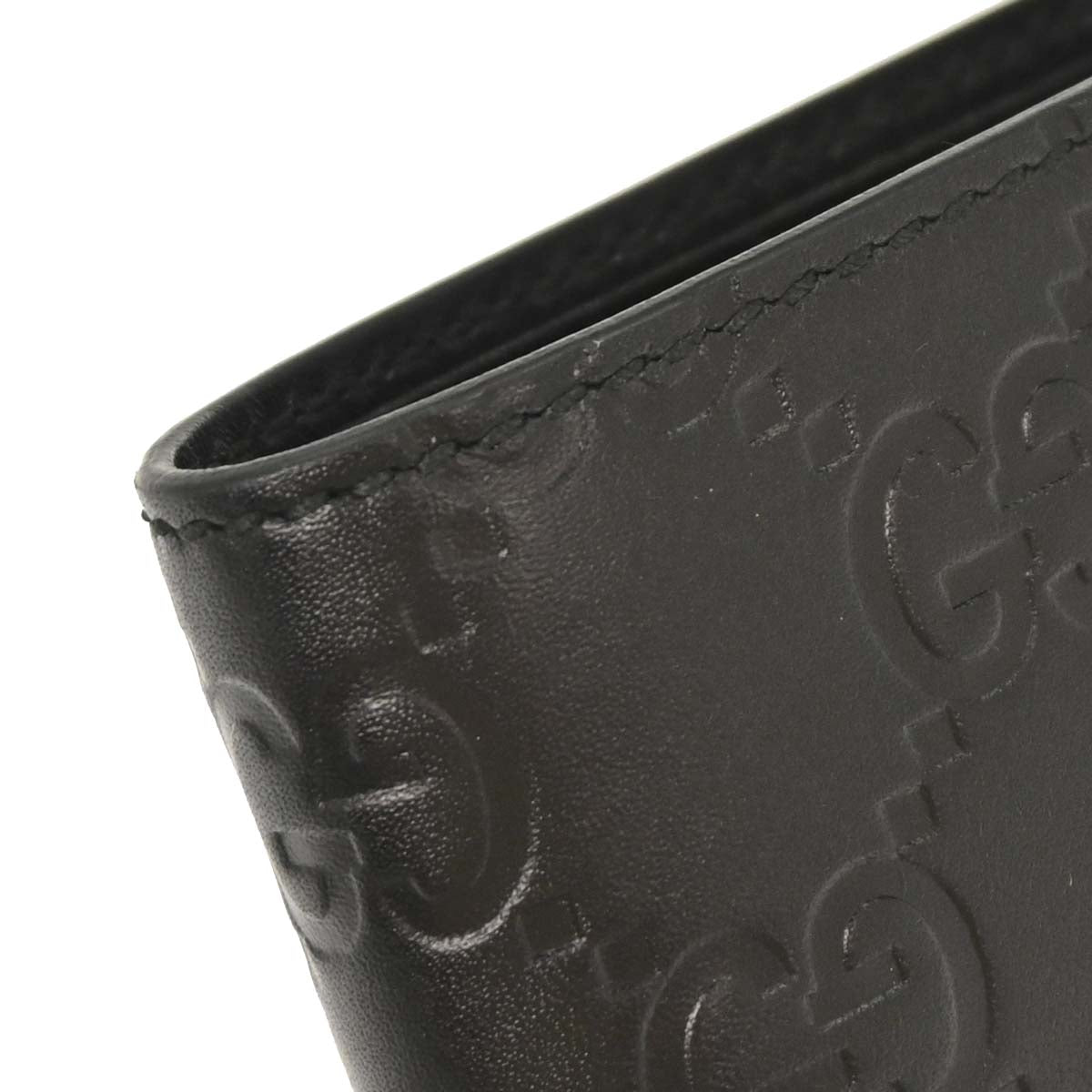 Gucci Black Guccissima Leather GG Wallet