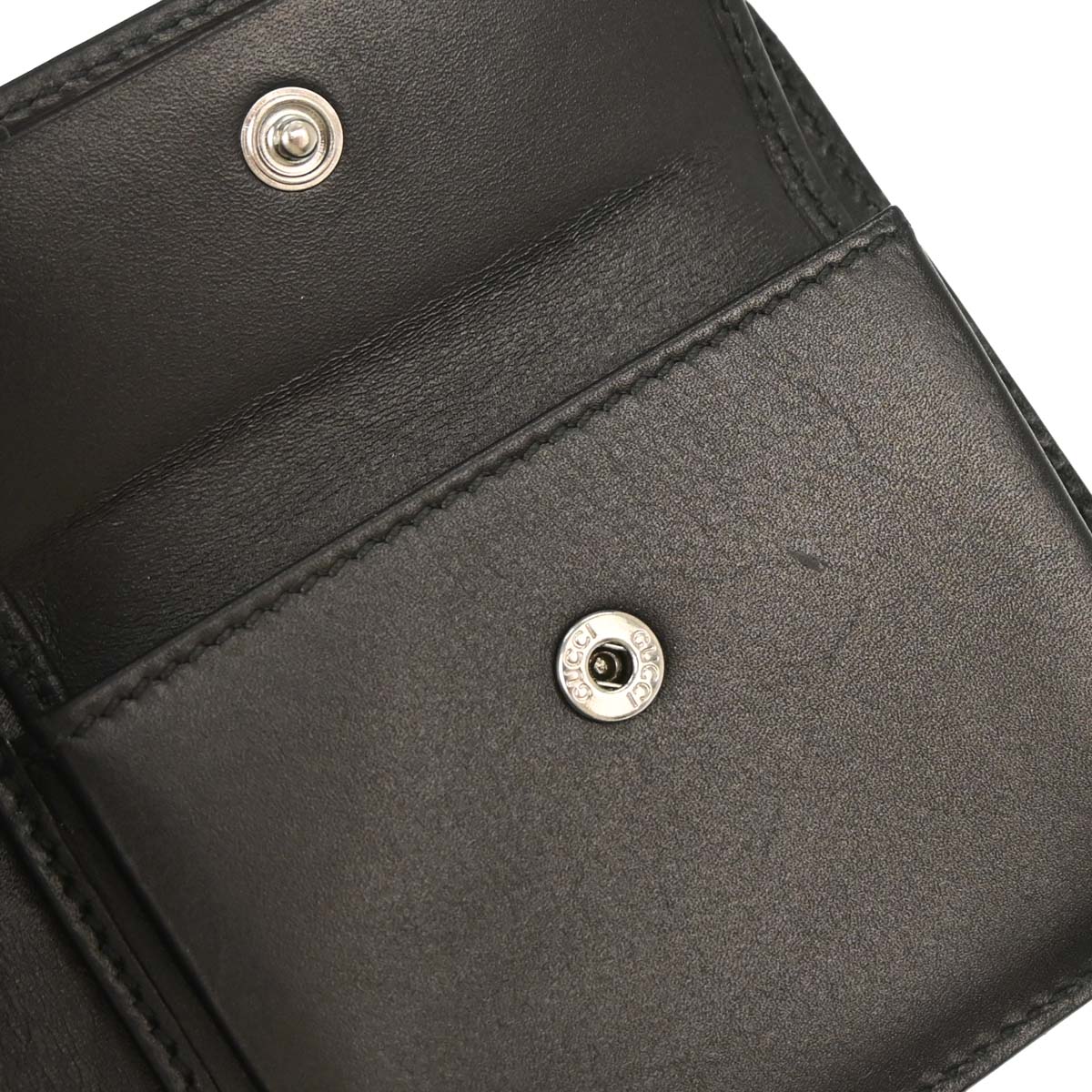 Gucci Black Guccissima Leather GG Wallet