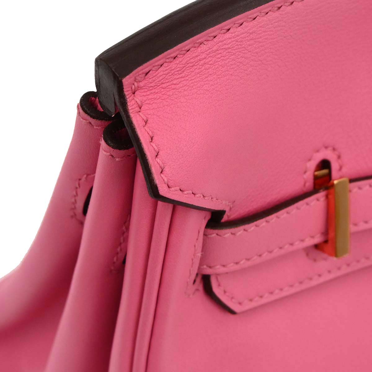 Hermes Rose Azalee Swift Birkin 25 Handbag