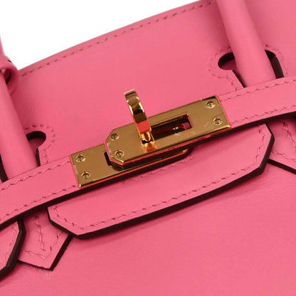 Hermes Rose Azalee Swift Birkin 25 Handbag