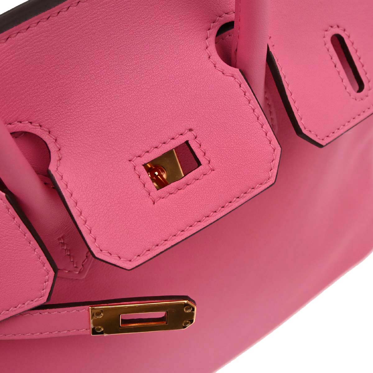 Hermes Rose Azalee Swift Birkin 25 Handbag