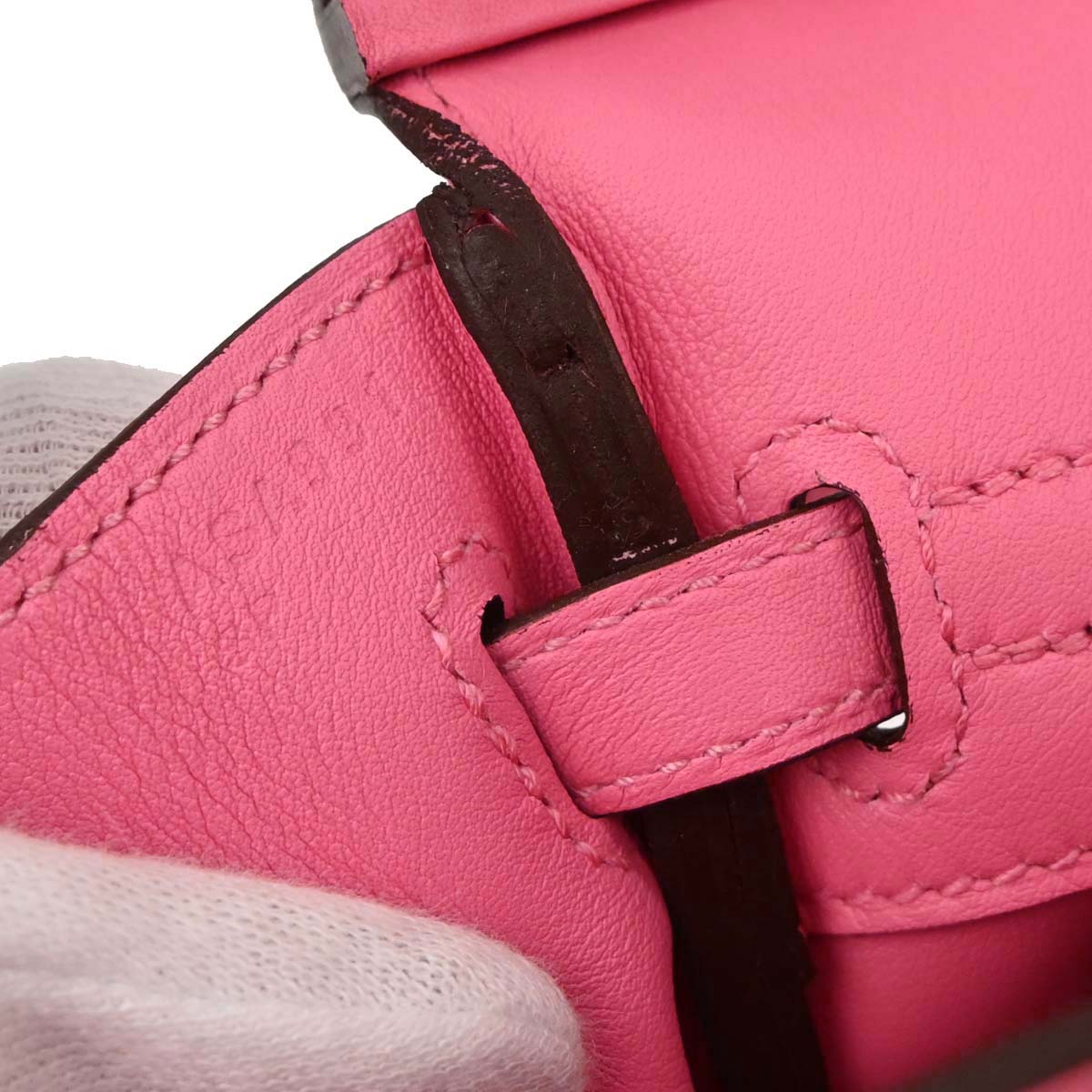 Hermes Rose Azalee Swift Birkin 25 Handbag