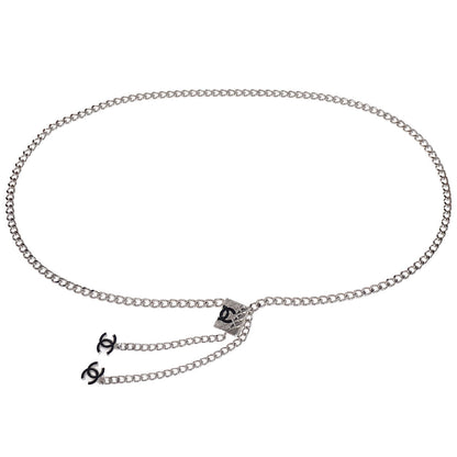 Chanel Cambon Ligne Chain Belt Silver 05C Small Good