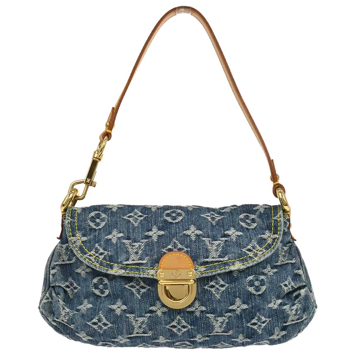 Louis Vuitton Blue Monogram Denim Mini Pleaty Handbag M95050