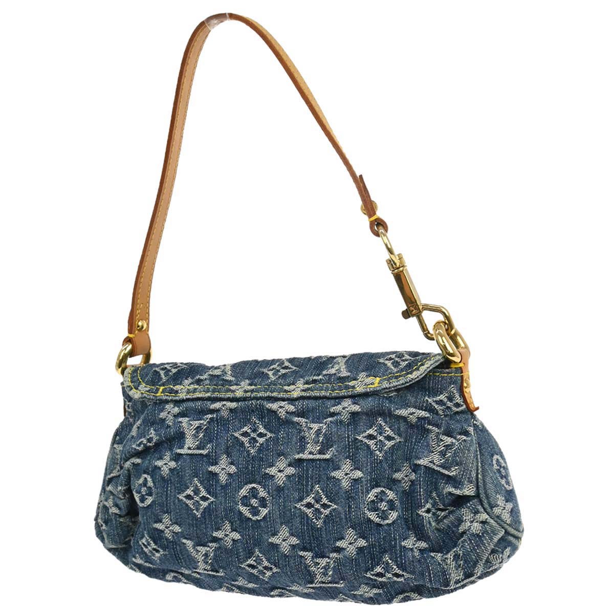 Louis Vuitton Blue Monogram Denim Mini Pleaty Handbag M95050