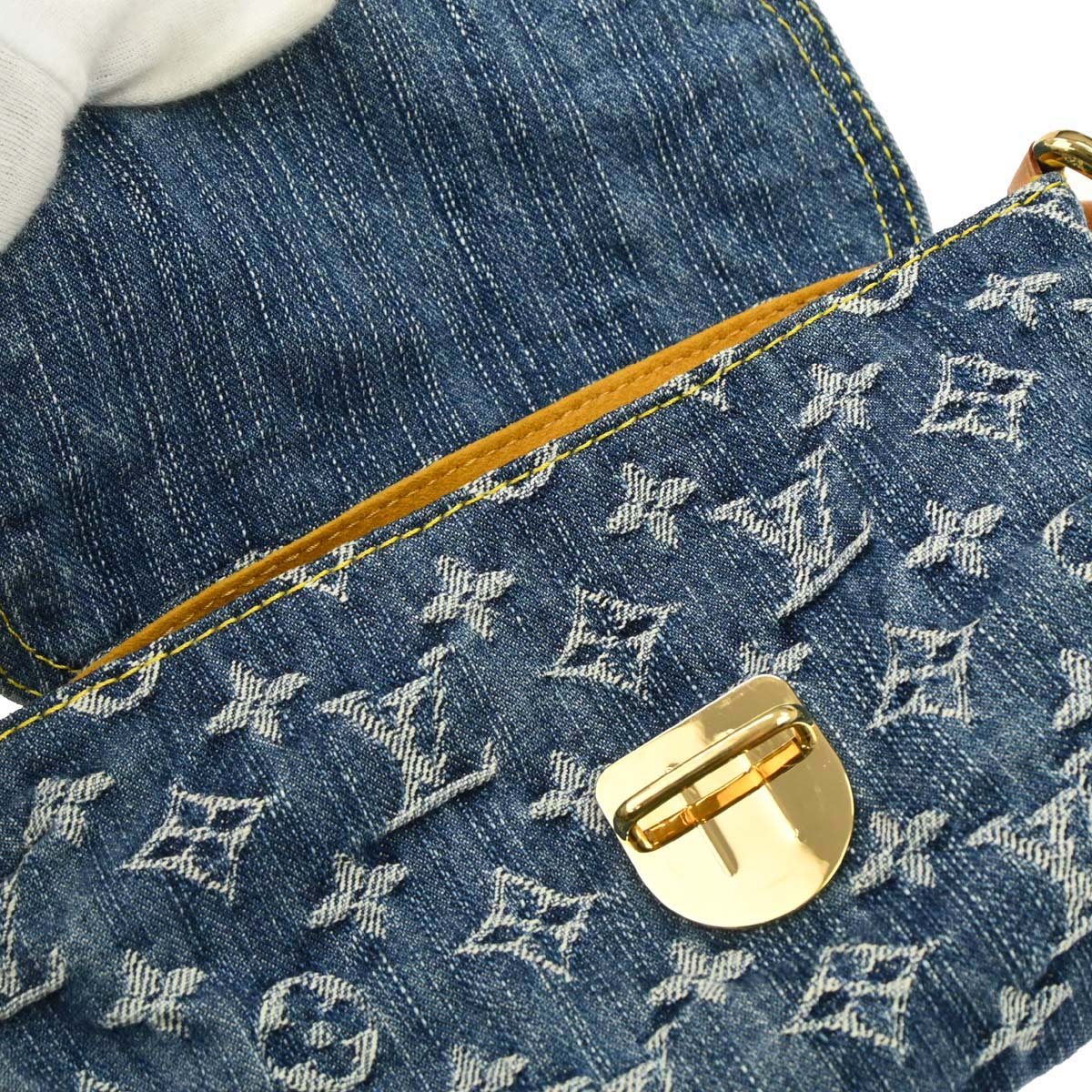 Louis Vuitton Blue Monogram Denim Mini Pleaty Handbag M95050