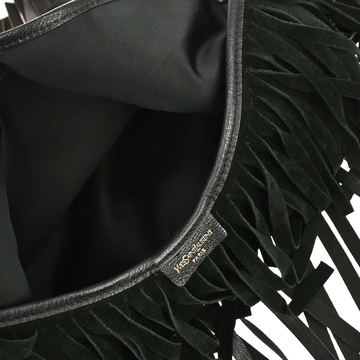 Yves Saint Laurent Black Suede Medium Mombasa Handbag